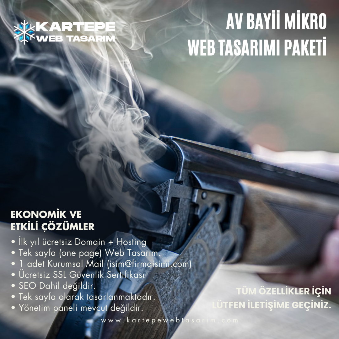 Av Bayii Kurumsal Web Tasarım Paketi Av Bayii Mikro Web Tasarım Paketi Av Bayii Paketi izmit gebze darıca derince gölcük kartepe başiskele çayırova körfez kandıra karamürsel dilovası