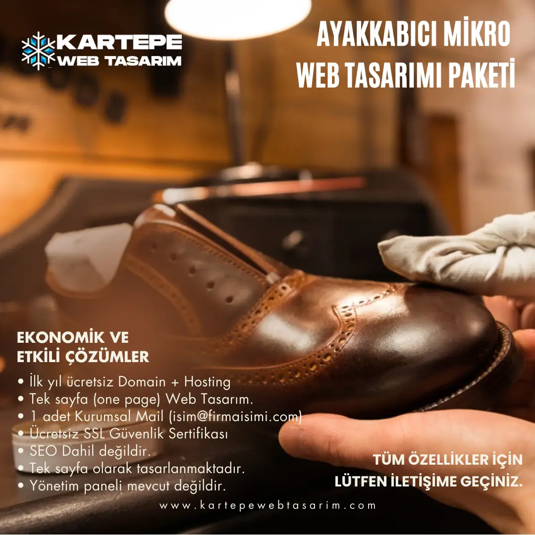 Ayakkabıcı Mikro Web Tasarım Paketi 1 Ayakkabıcı Kurumsal Web Tasarım Paketi Ayakkabıcı Mikro Web Tasarım Paketi izmit gebze darıca derince gölcük kartepe başiskele çayırova körfez kandıra karamürsel dilovası (4)